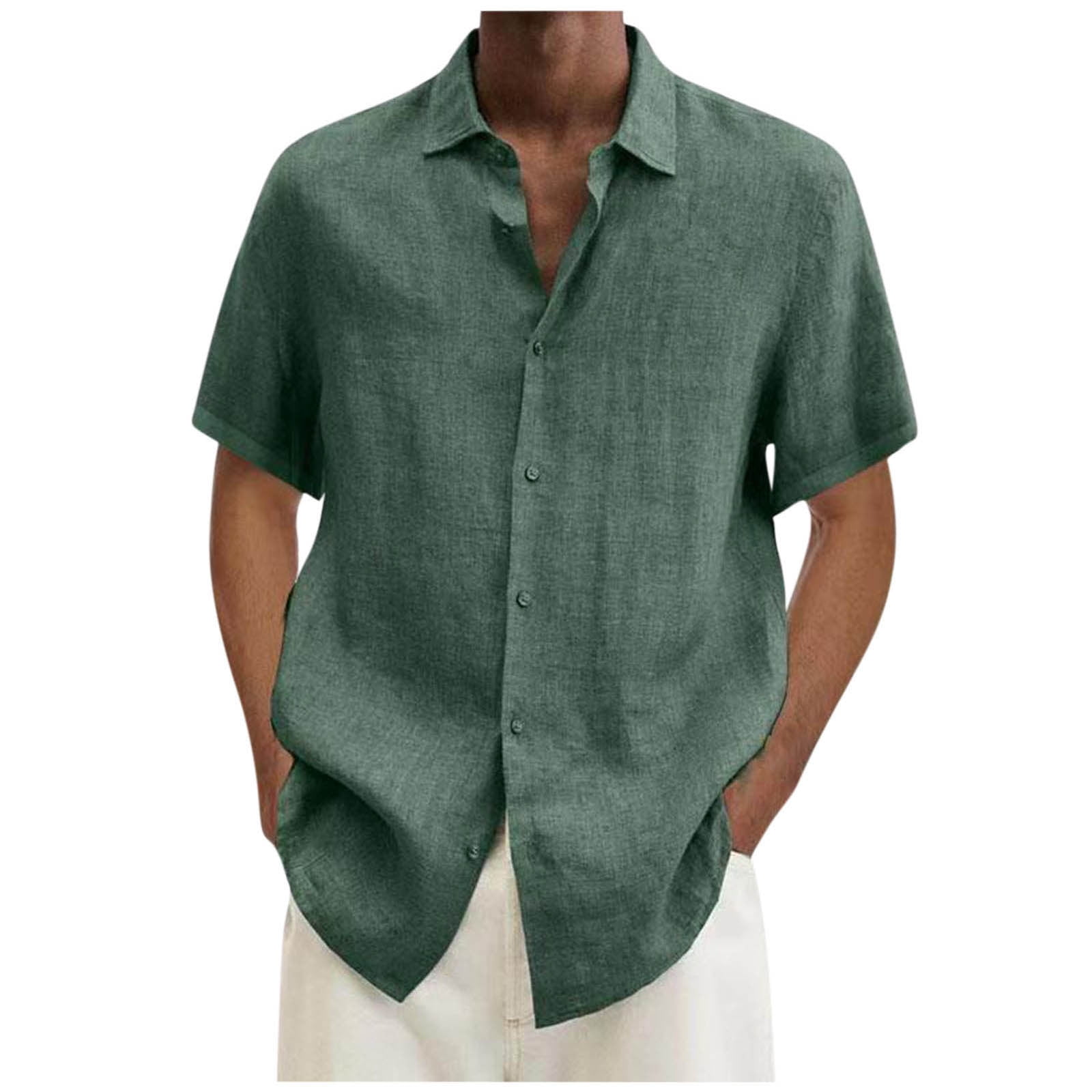 Short sleeve linen shirt