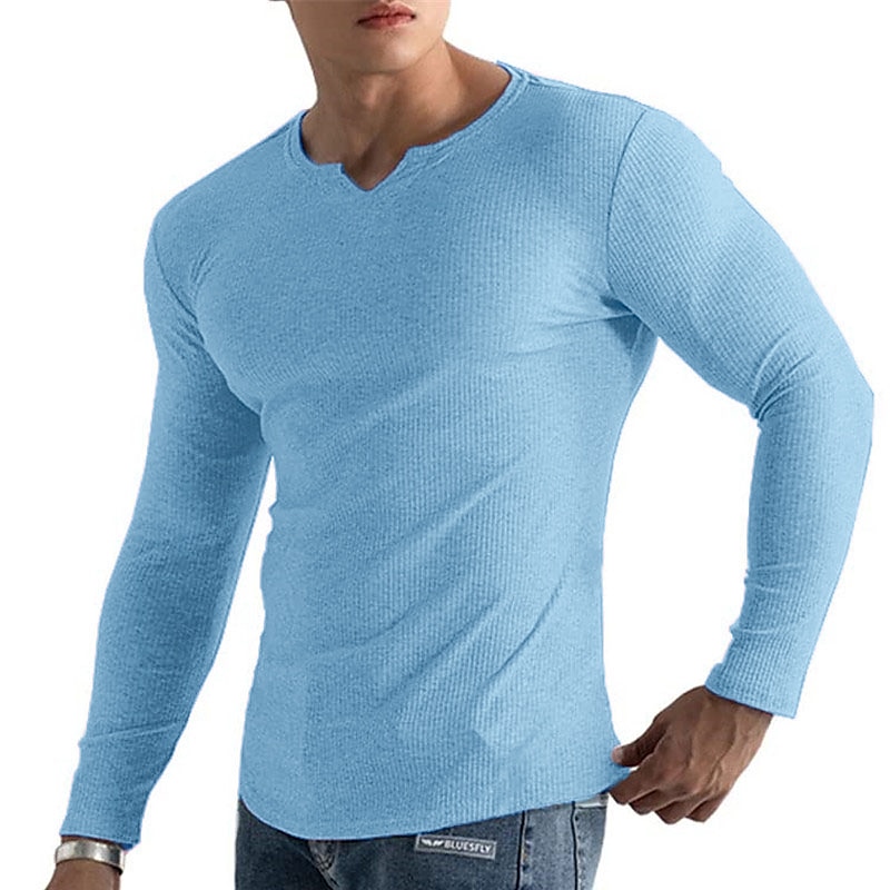 ribbed long sleeve shirt