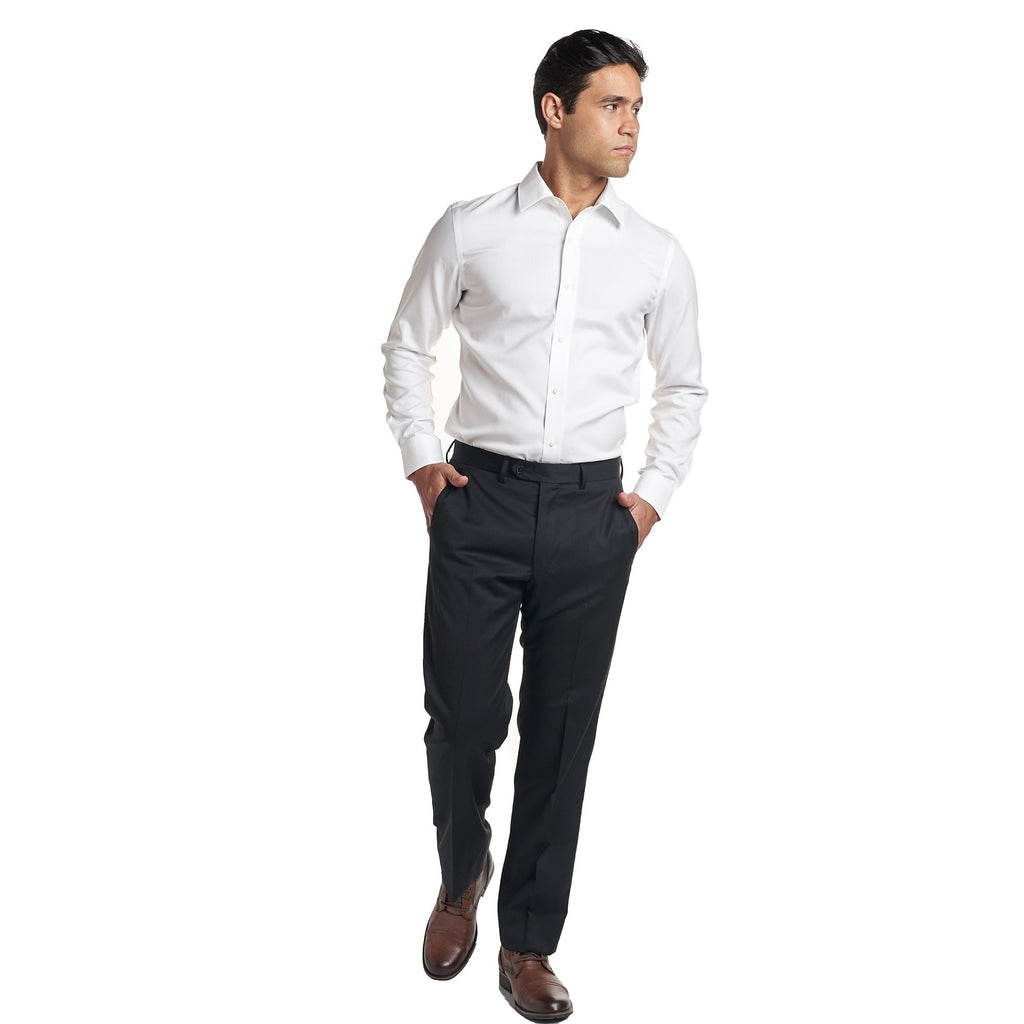 slim fit white dress shirt