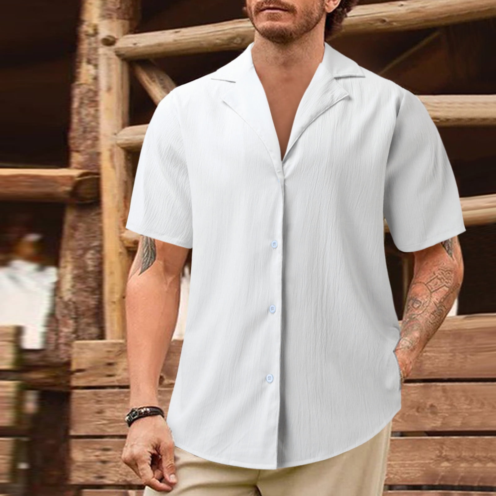 White short sleeve dress shirt 