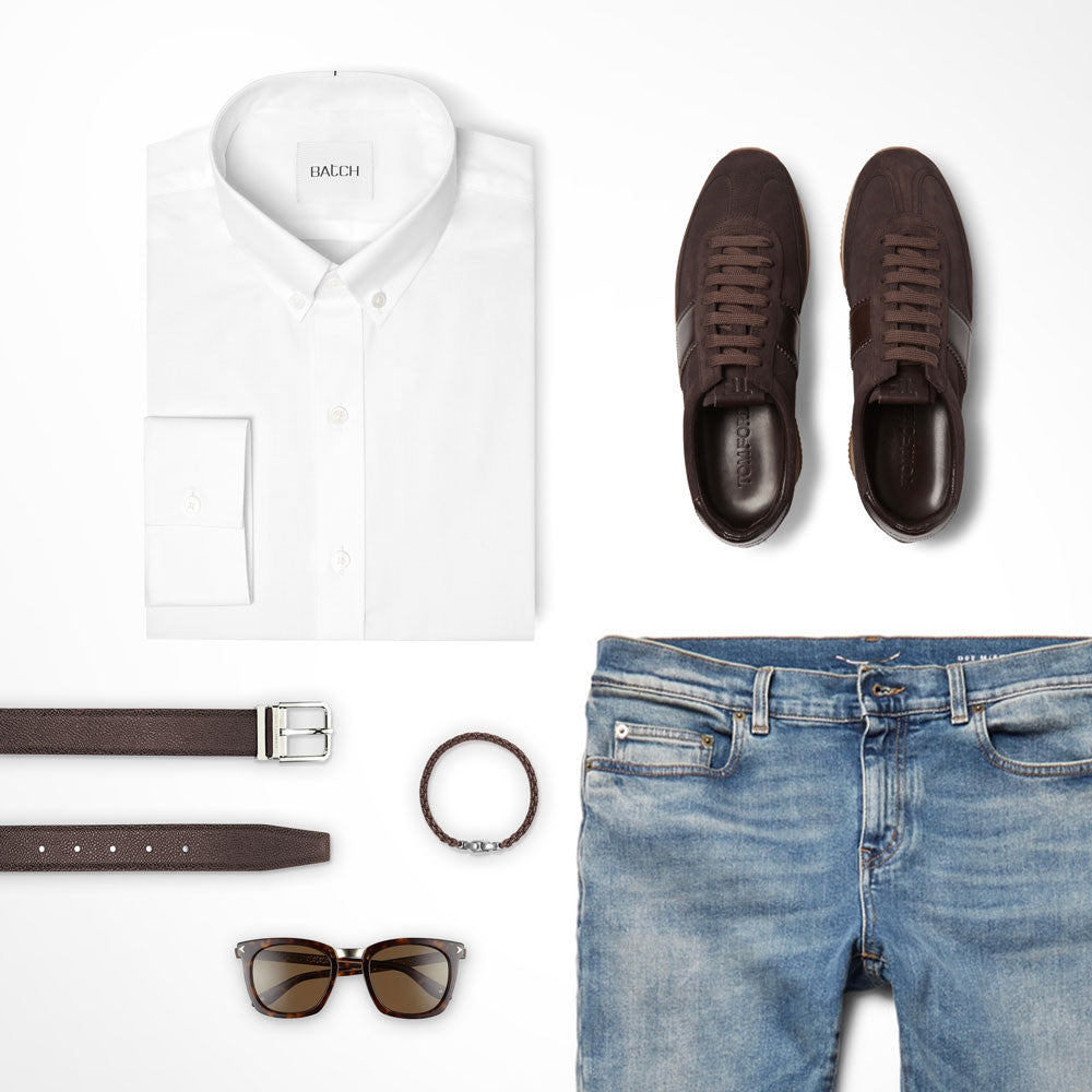 White shirt outfit men