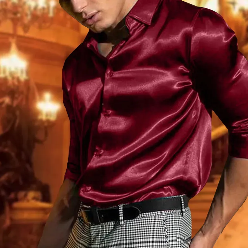 Mens satin shirt