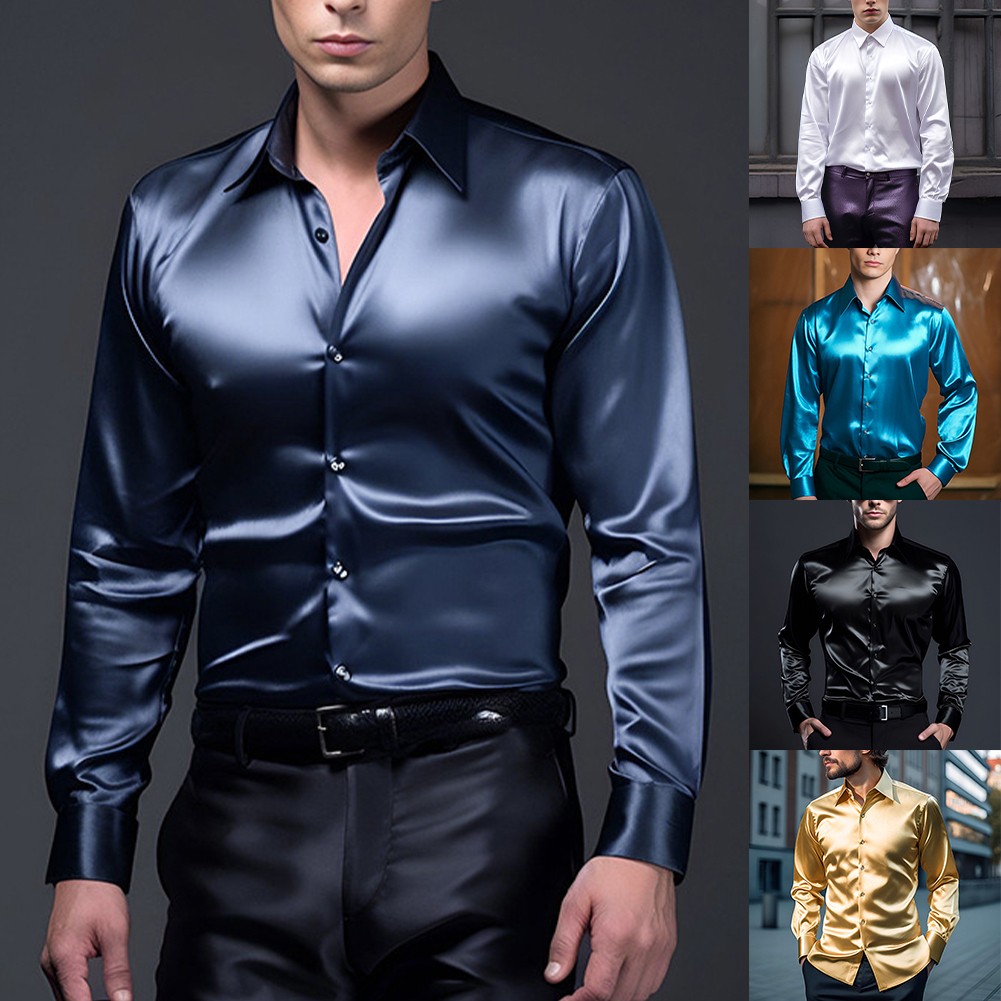 Mens satin shirt