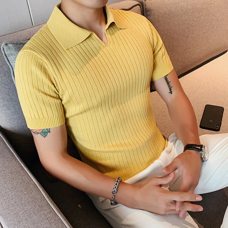 Yellow polo shirt mens