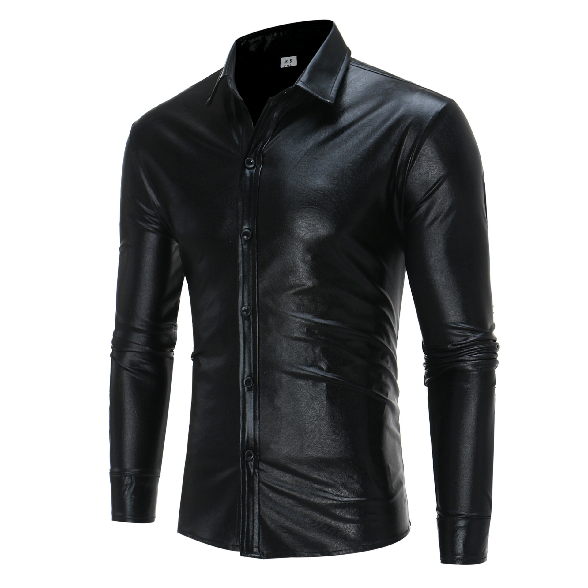 Faux leather shirt