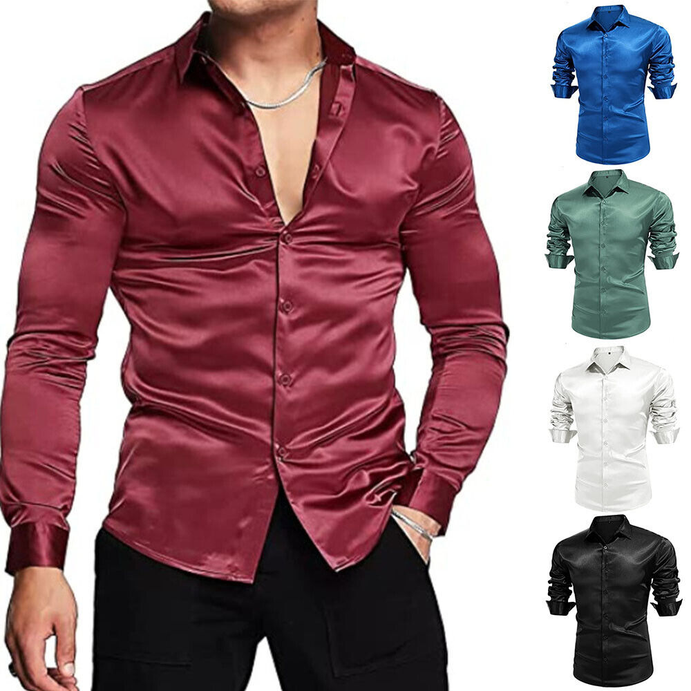 Mens satin shirt