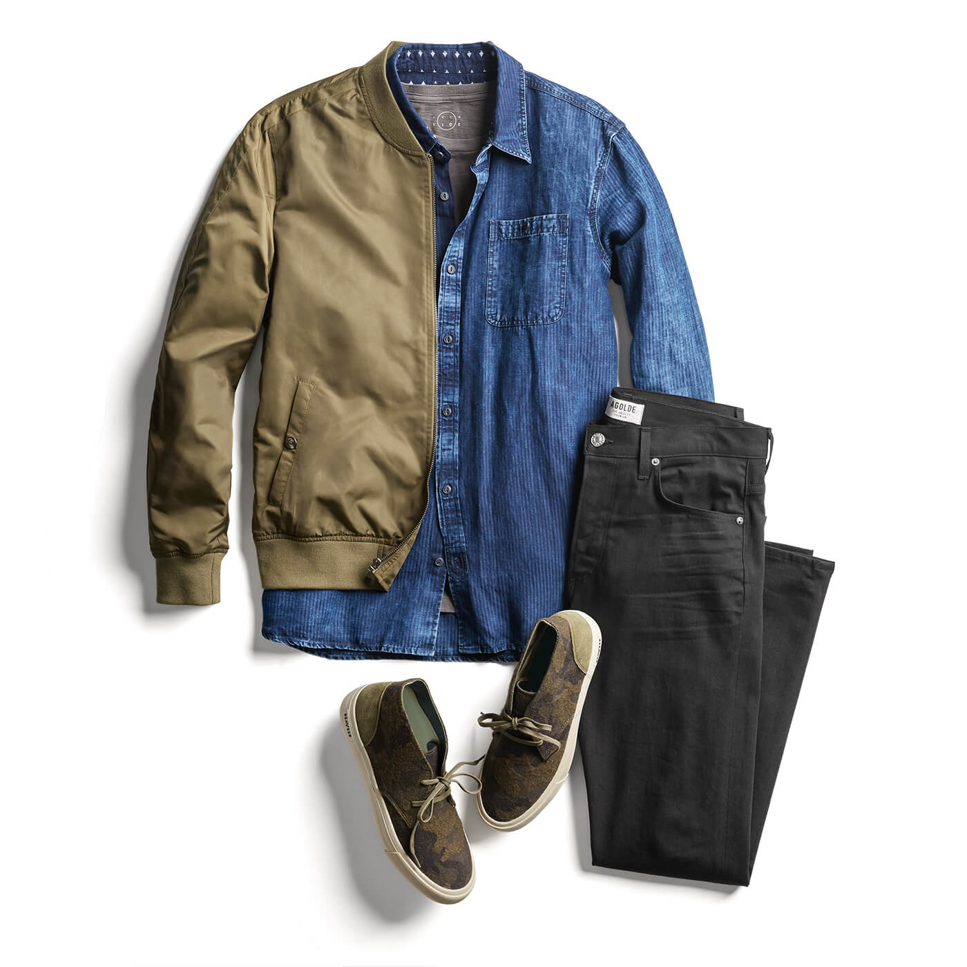 Denim shirt outfit men