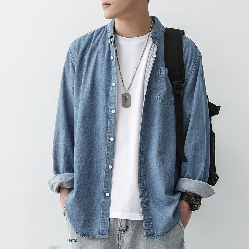 Denim shirt outfit men