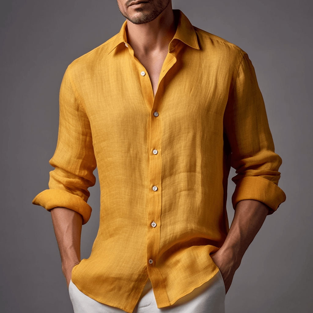 Linen mens shirt