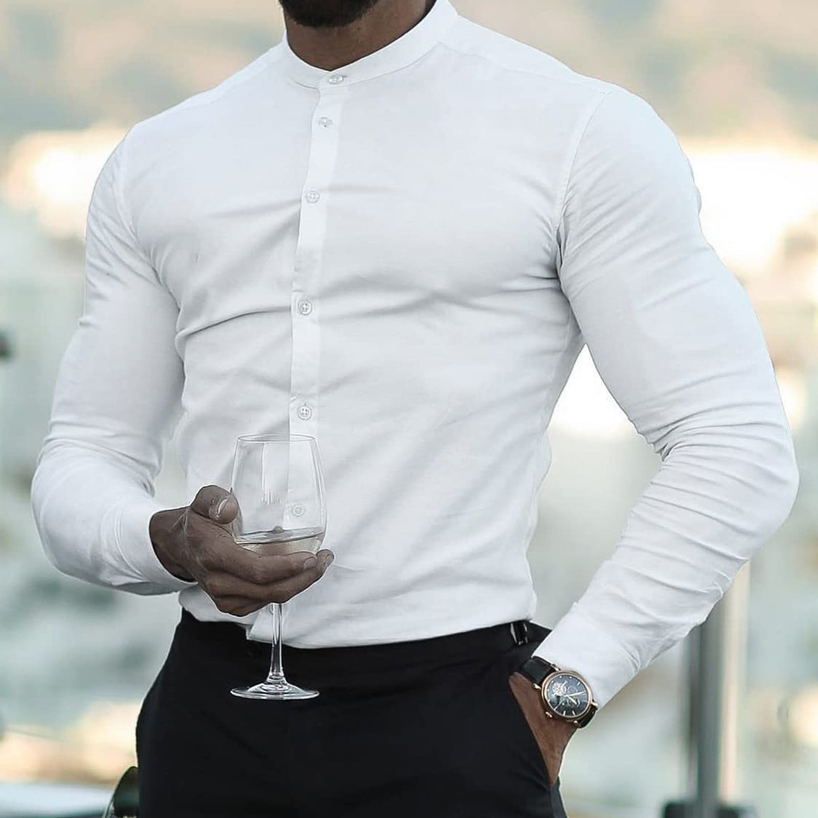 Men's slim fit dress shirt