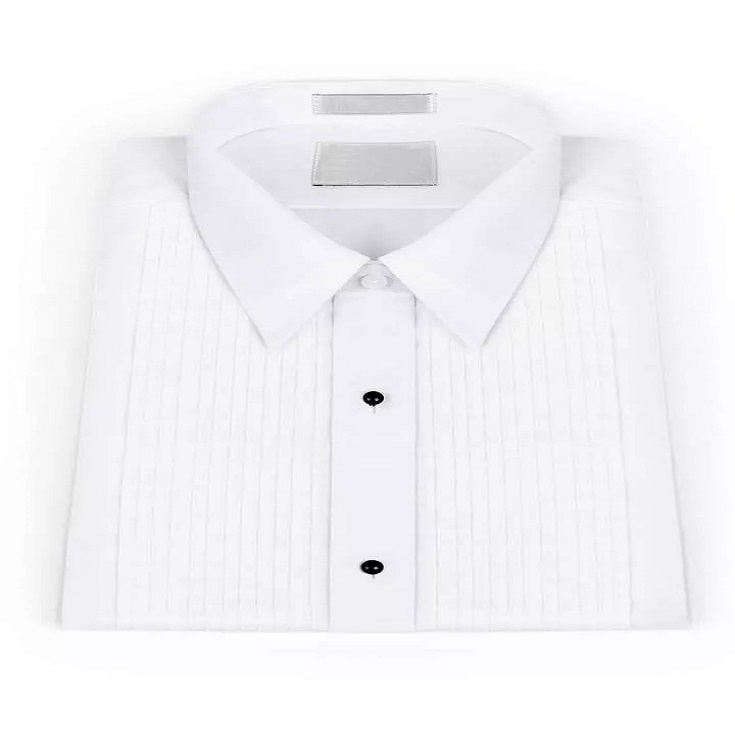 pleated tuxedo shirt