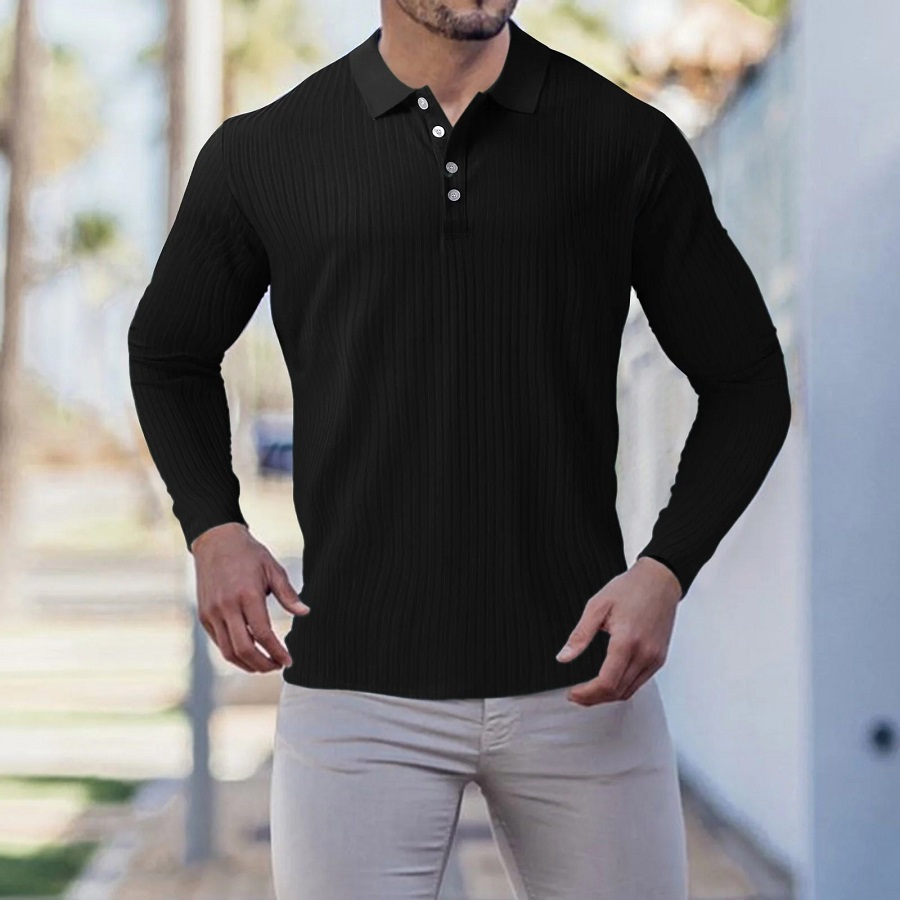 black polo shirt outfit