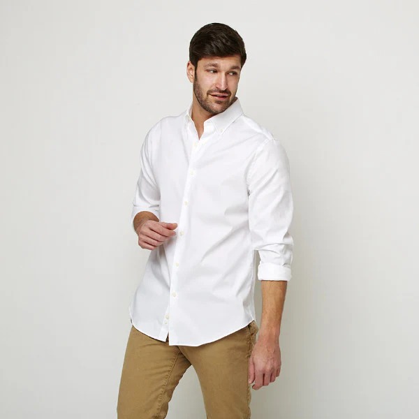 mens white oxford shirt