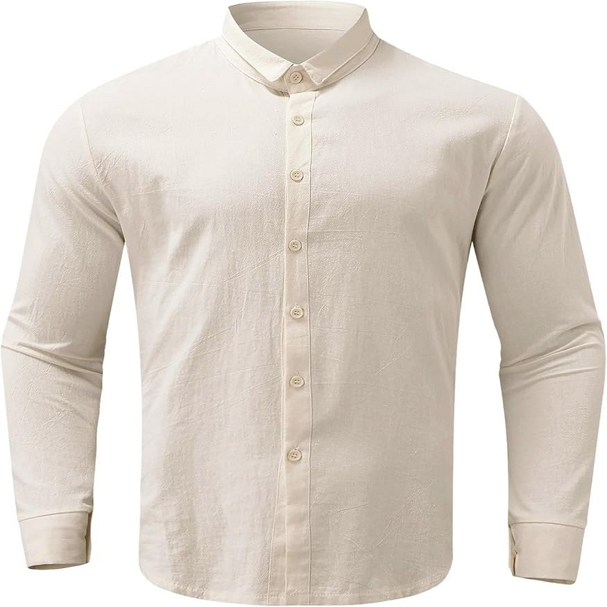 men’s beige shirt outfit