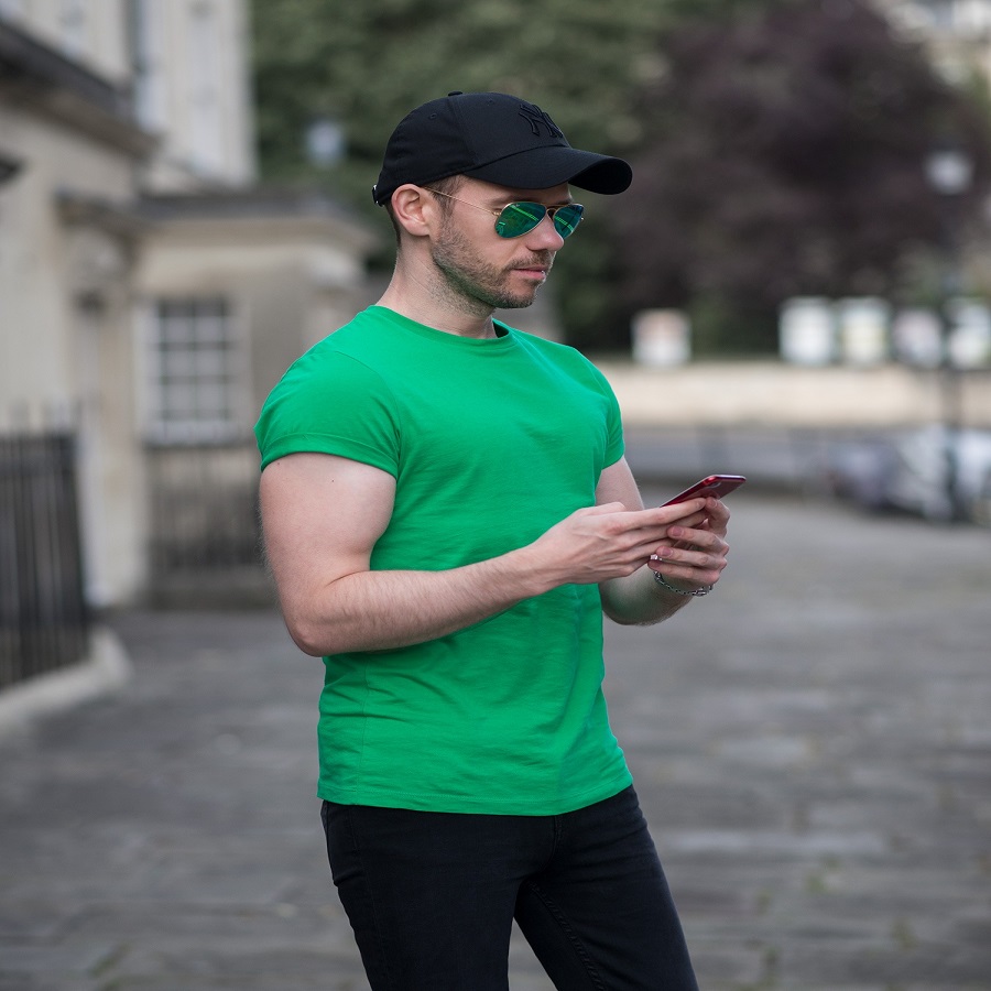 green shirt outfits