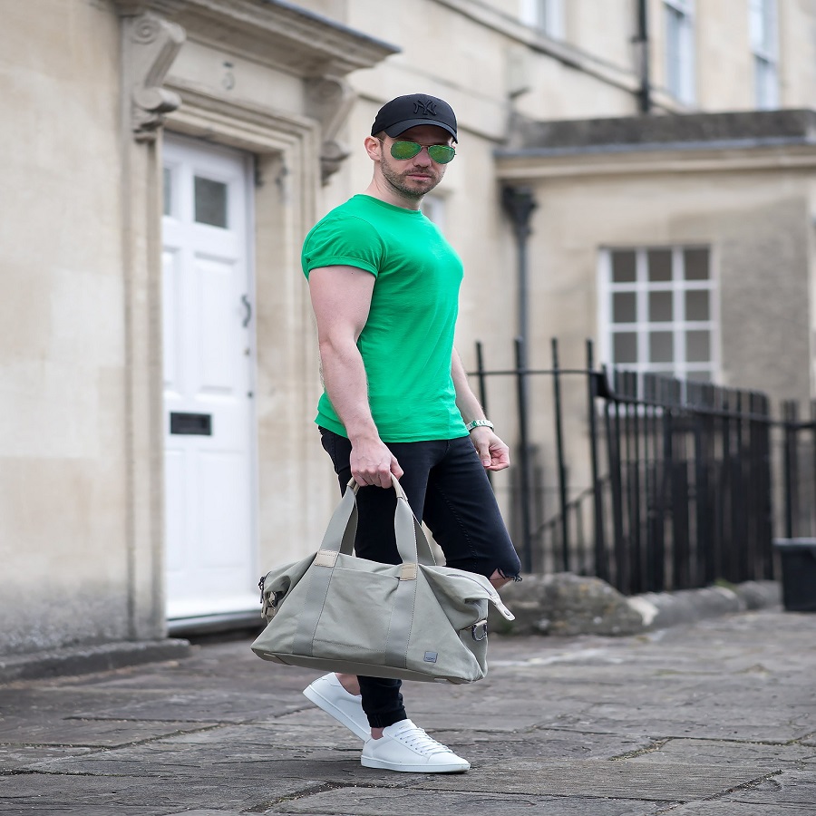 green shirt outfits