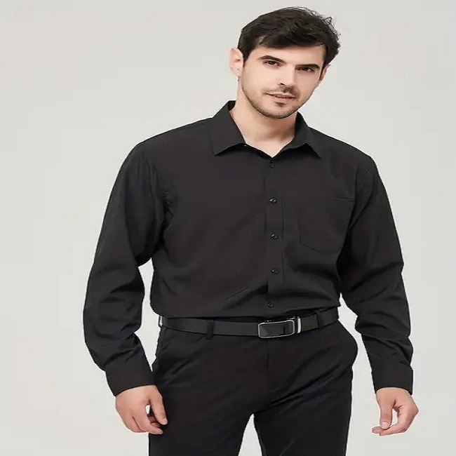 brown pants with black shirt