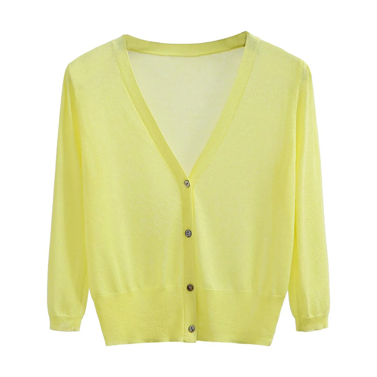 yellow cardigan