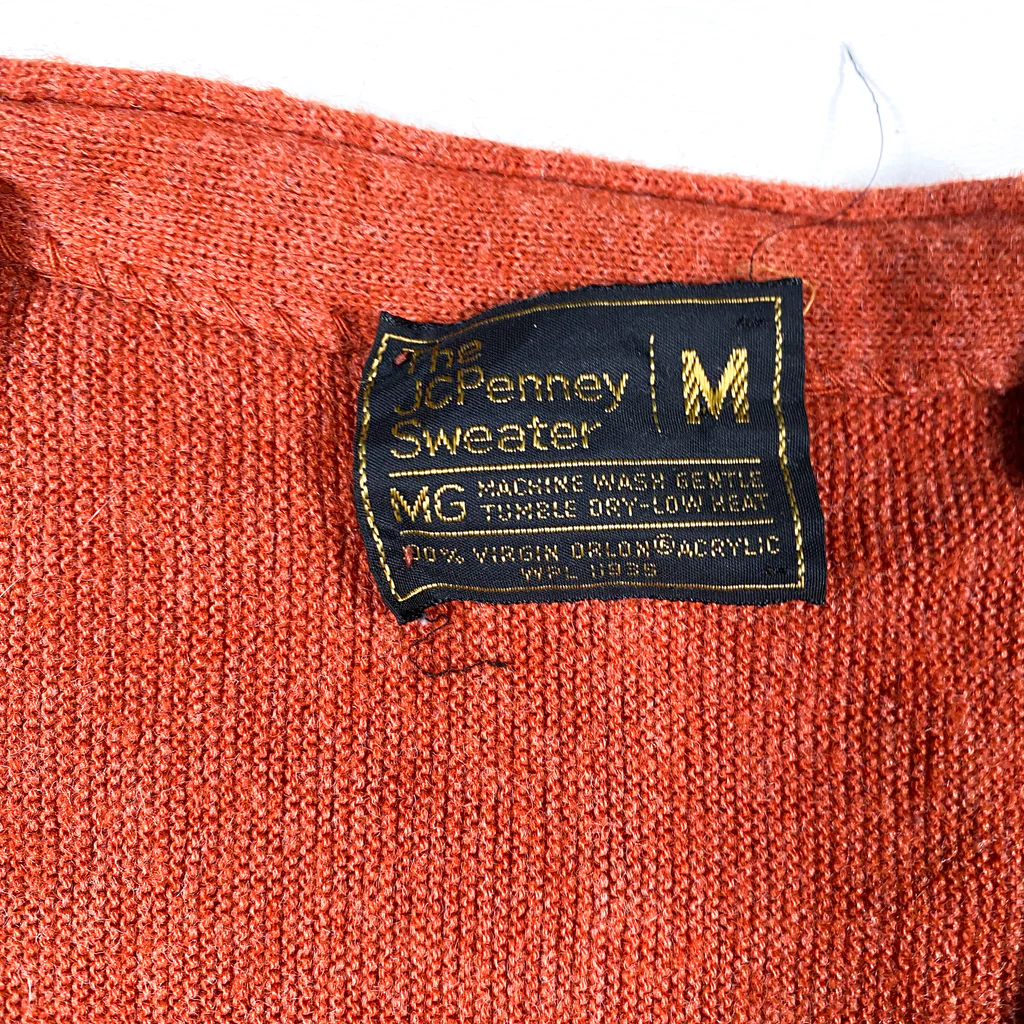 burnt orange cardigan sweater