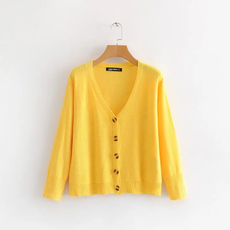 yellow cardigan