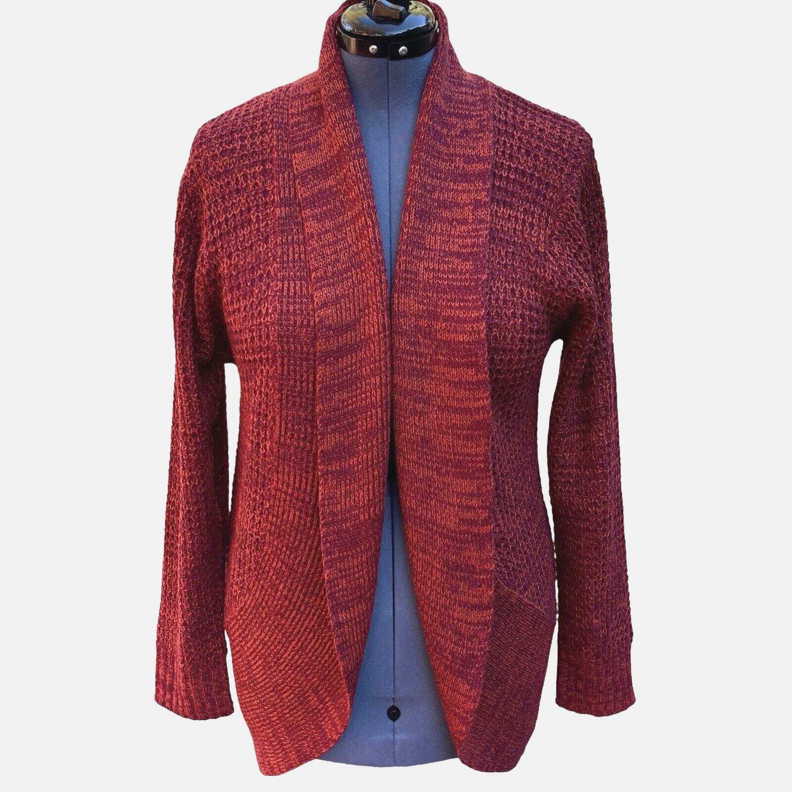burnt orange cardigan sweater